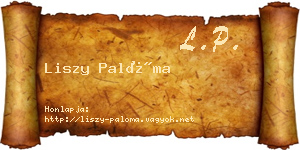 Liszy Palóma névjegykártya